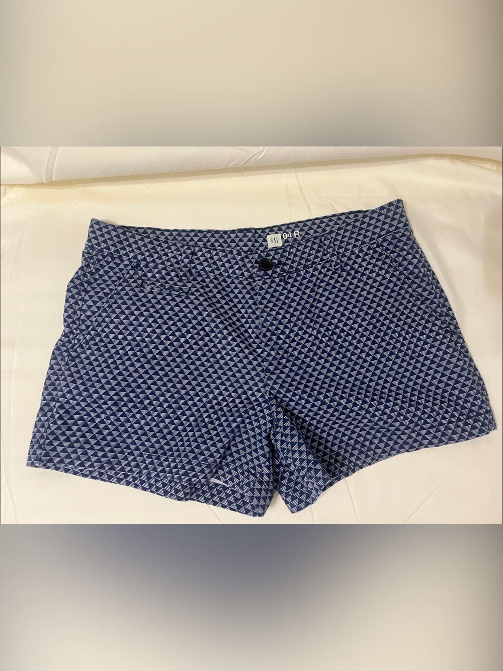 GAP Navy Blue Geometric Pattern Women's Shorts